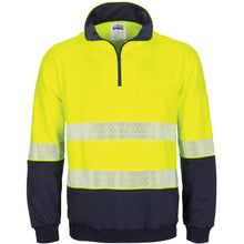 Load image into Gallery viewer, HIVIS Segment Taped 1/2 Zip Fleecy Windcheater - 3529
