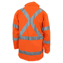 Load image into Gallery viewer, HiVis "X" back "6 in 1" Rain jacket Biomotion tape - 3797
