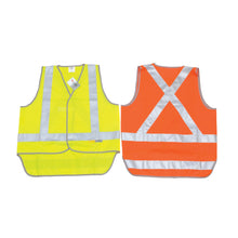 Load image into Gallery viewer, Day/Night Cross Back Safety Vests with Tail - 3802