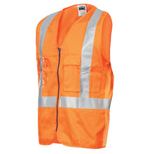 Load image into Gallery viewer, Day/Night Cross Back Cotton Safety Vests with CSR R/Tape - 3810