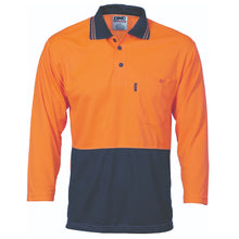 Load image into Gallery viewer, HiVis Two Tone Cool Breathe Polo Shirt, 3/4 Sleeve - 3812