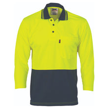 Load image into Gallery viewer, HiVis Two Tone Cool Breathe Polo Shirt, 3/4 Sleeve - 3812