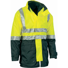 Load image into Gallery viewer, 4 in 1 HiVis Two Tone Breathable Jacket with Vest and 3M R/Tape - 3864
