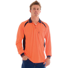 Load image into Gallery viewer, Cool-Breeze Contrast Mesh Polo - long sleeve - 3902