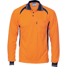 Load image into Gallery viewer, Cool-Breeze Contrast Mesh Polo - long sleeve - 3902