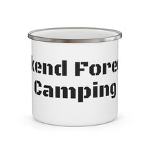 Load image into Gallery viewer, "Weekend Forcast Camping" Enamel Mug
