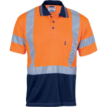 Load image into Gallery viewer, Hivis D/N Cool Breathe Polo Shirt With Cross Back R/Tape - Short Sleeve - 3912
