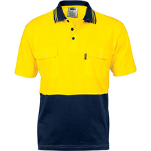 Load image into Gallery viewer, HiVis Cool-Breeze 2 Tone Cotton Jersey Polo Shirt with Twin Chest Pocket - S/S - 3943