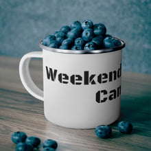 Load image into Gallery viewer, "Weekend Forcast Camping" Enamel Mug
