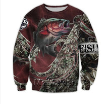 Load image into Gallery viewer, 3D Red Fishing Hoodie or Sweatshirt