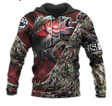Load image into Gallery viewer, 3D Red Fishing Hoodie or Sweatshirt
