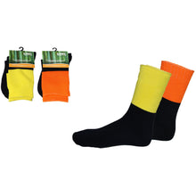 Load image into Gallery viewer, Extra Thick Hi-Vis 2 Tone Bamboo Socks - S109