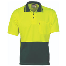 Load image into Gallery viewer, HiVis Two Tone Cool Breathe Polo Shirt, Short Sleeve - 3811