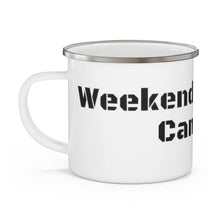 Load image into Gallery viewer, "Weekend Forcast Camping" Enamel Mug