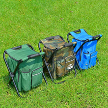 Load image into Gallery viewer, Portable Folding Camp Chair With Insulated Cooler