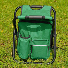Load image into Gallery viewer, Portable Folding Camp Chair With Insulated Cooler
