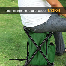 Load image into Gallery viewer, Portable Folding Camp Chair With Insulated Cooler