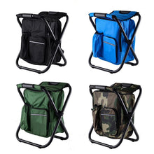 Load image into Gallery viewer, Portable Folding Camp Chair With Insulated Cooler