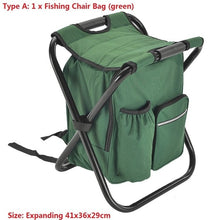Load image into Gallery viewer, Portable Folding Camp Chair With Insulated Cooler
