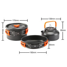 Load image into Gallery viewer, Camping Cookware Water Kettle & Pan Sets