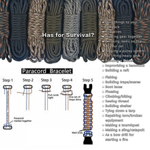 Load image into Gallery viewer, Emergency Survival 550 Paracord Bracelet