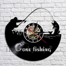 Load image into Gallery viewer, Wall Clock Gone Fishing