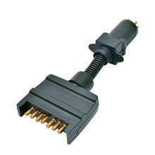 Load image into Gallery viewer, Trailer Connector Plug 7 Pin Round Plug to 7 Pin Flat Plug