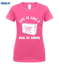 Load image into Gallery viewer, Life Is Like A Box Of Ammo T-shirt Men & Women
