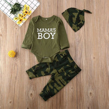 Load image into Gallery viewer, Baby "Mama's Girl" or Mama's Boy" Camo Outfit
