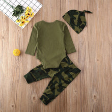 Load image into Gallery viewer, Baby "Mama's Girl" or Mama's Boy" Camo Outfit