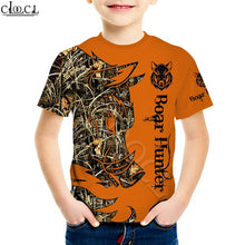 Load image into Gallery viewer, Kids "3D Boar Hunter" Orange T-shirt, Hoodie, Sweatshirt or Shorts