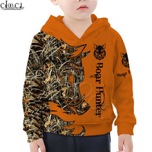 Load image into Gallery viewer, Kids "3D Boar Hunter" Orange T-shirt, Hoodie, Sweatshirt or Shorts
