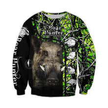 Load image into Gallery viewer, 3D Boar Hunter Camo Hoodie, Jacket or Sweatshirt.