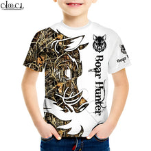 Load image into Gallery viewer, 3D Kids "Boar Hunter" White T-shirt, Hoodie, Sweatshirt or Shorts