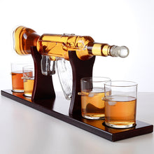 Load image into Gallery viewer, Gun Shaped Whiskey Decanter Set