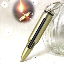 Load image into Gallery viewer, Bullet Shape Fire Starter Flint Keychain