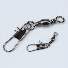 Load image into Gallery viewer, 50 Pack Stainless steel Bearing Swivel with Snap Fishhook
