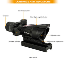Load image into Gallery viewer, 4X32 ACOG Scope with BDC/Chevron/Horseshoe Reticle