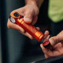 Load image into Gallery viewer, Olight Perun 3 Versatile Led Rechargeable Head Torch from Head to Hand