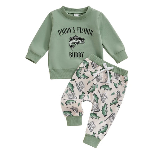 Daddy's Fishing Buddy 2Pcs Outfit