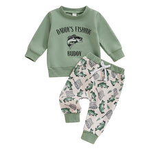 Load image into Gallery viewer, Daddy&#39;s Fishing Buddy 2Pcs Outfit