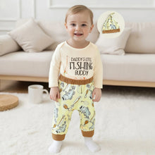 Load image into Gallery viewer, 3 pcs "Daddy's Little Fishing  Buddy" baby outfit