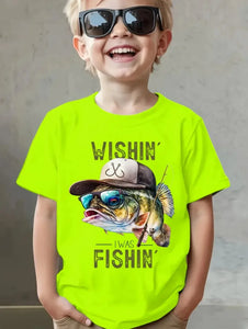 Kids Fish Graphic Short Sleeve T-Shirt
