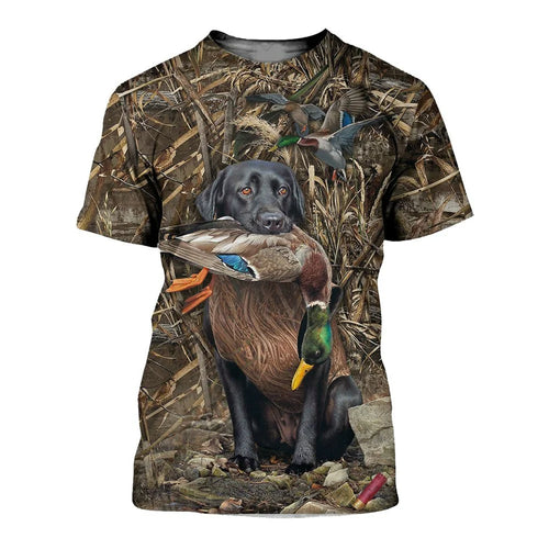 Toddlers 3D Camo T-Shirt - Black Dog & Duck