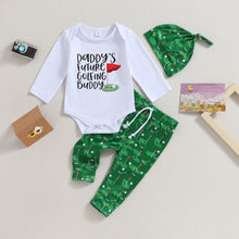 Load image into Gallery viewer, 3 pcs Daddy's future golfing buddy Long Sleeve Romper set