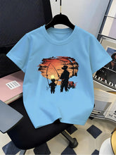 Load image into Gallery viewer, Kids Sunset Fishing Tee (Available in 4 colours)