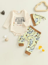 Load image into Gallery viewer, 3 pcs "Daddy's Little Fishing  Buddy" baby outfit