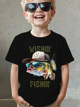 Load image into Gallery viewer, Kids Fish Graphic Short Sleeve T-Shirt