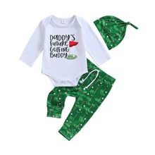 Load image into Gallery viewer, 3 pcs Daddy's future golfing buddy Long Sleeve Romper set