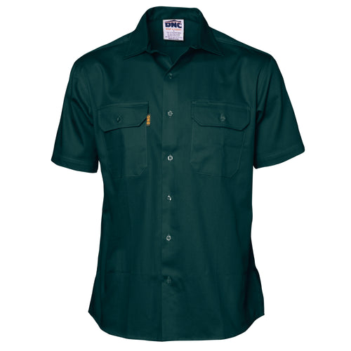 Cotton Drill Work Shirt - Short Sleeve - 3201